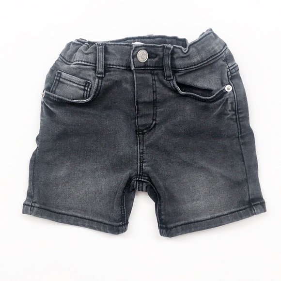 Zara Other - Zara black wash baby denim shorts